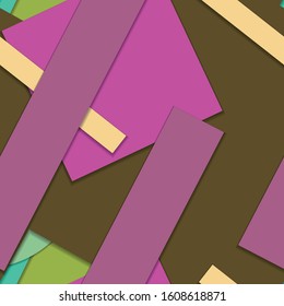 Flat material design - Creative vector trend seamless.