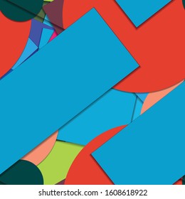 Flat material design - Creative vector trend seamless.