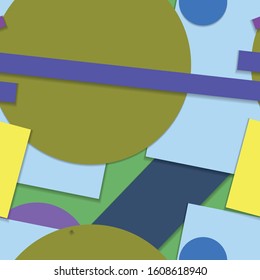 Flat material design - Creative vector trend seamless.