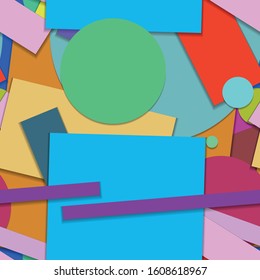 Flat material design - Creative vector trend seamless.