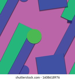 Flat material design - Creative vector trend seamless.
