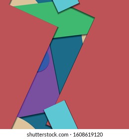 Flat material design - Creative vector trend seamless.