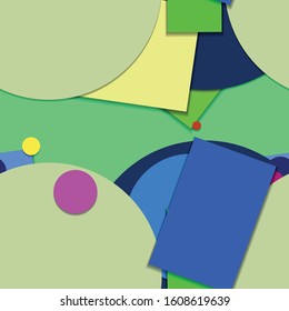 Flat material design - Creative vector trend seamless.