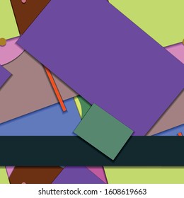 Flat material design - Creative vector trend seamless.