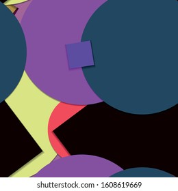 Flat material design - Creative vector trend seamless.