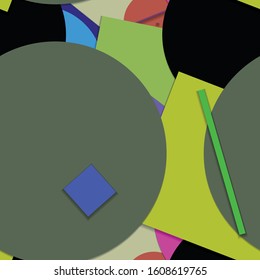 Flat material design - Creative vector trend seamless.