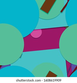 Flat material design - Creative vector trend seamless.