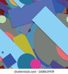 Flat material design - Creative vector trend seamless.