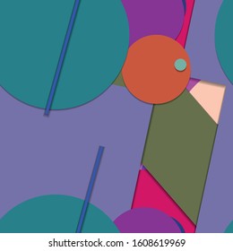 Flat material design - Creative vector trend seamless.