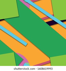 Flat material design - Creative vector trend seamless.