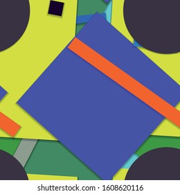 Flat material design - Creative vector trend seamless.