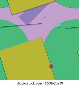 Flat material design - Creative vector trend seamless.