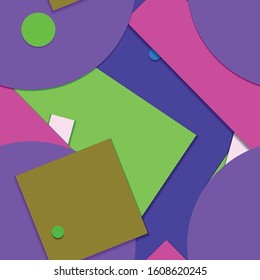 Flat material design - Creative vector trend seamless.