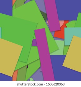 Flat material design - Creative vector trend seamless.