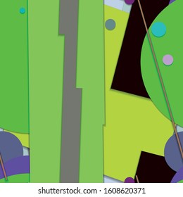 Flat material design - Creative vector trend seamless.