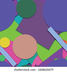 Flat material design - Creative vector trend seamless.
