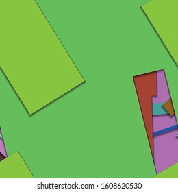 Flat material design - Creative vector trend seamless.