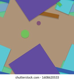 Flat material design - Creative vector trend seamless.