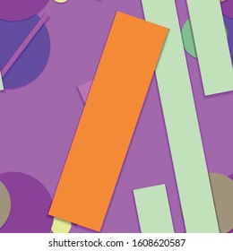 Flat material design - Creative vector trend seamless.