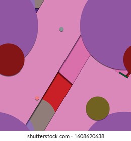 Flat material design - Creative vector trend seamless.