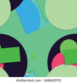 Flat material design - Creative vector trend seamless.