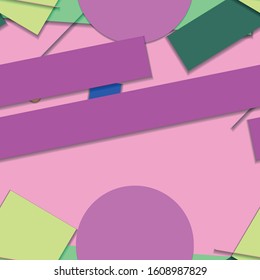 Flat material design - Creative vector trend seamless.