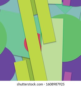 Flat material design - Creative vector trend seamless.