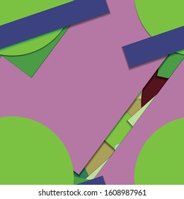 Flat material design - Creative vector trend seamless.