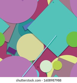 Flat material design - Creative vector trend seamless.
