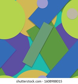 Flat material design - Creative vector trend seamless.
