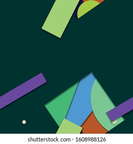 Flat material design - Creative vector trend seamless.