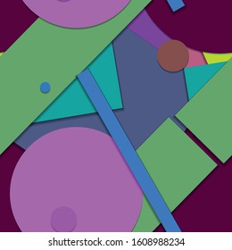 Flat material design - Creative vector trend seamless.