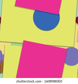 Flat material design - Creative vector trend seamless.