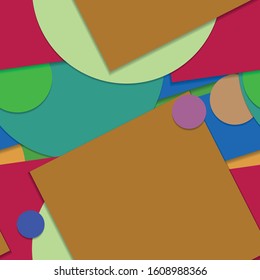 Flat material design - Creative vector trend seamless.