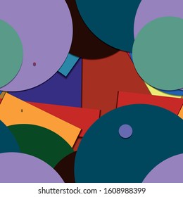 Flat material design - Creative vector trend seamless.