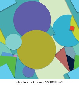 Flat material design - Creative vector trend seamless.