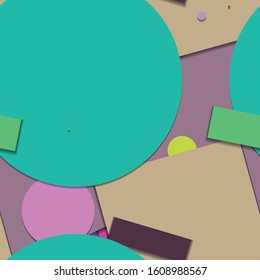 Flat material design - Creative vector trend seamless.