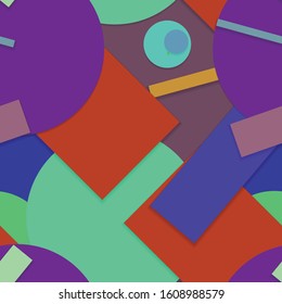 Flat material design - Creative vector trend seamless.