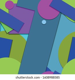 Flat material design - Creative vector trend seamless.