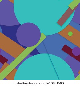 Flat material design - Creative vector trend seamless.