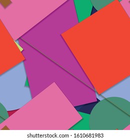 Flat material design - Creative vector trend seamless.