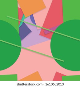 Flat material design - Creative vector trend seamless.