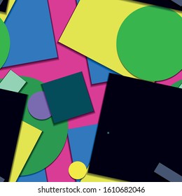 Flat material design - Creative vector trend seamless.