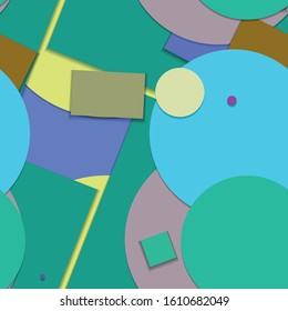 Flat material design - Creative vector trend seamless.