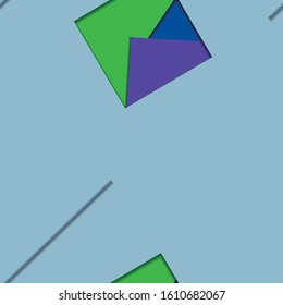 Flat material design - Creative vector trend seamless.