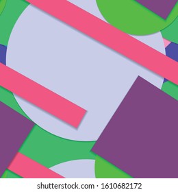 Flat material design - Creative vector trend seamless.