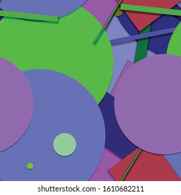 Flat material design - Creative vector trend seamless.