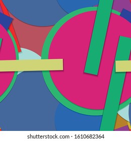 Flat material design - Creative vector trend seamless.