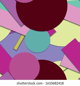 Flat material design - Creative vector trend seamless.