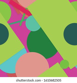 Flat material design - Creative vector trend seamless.